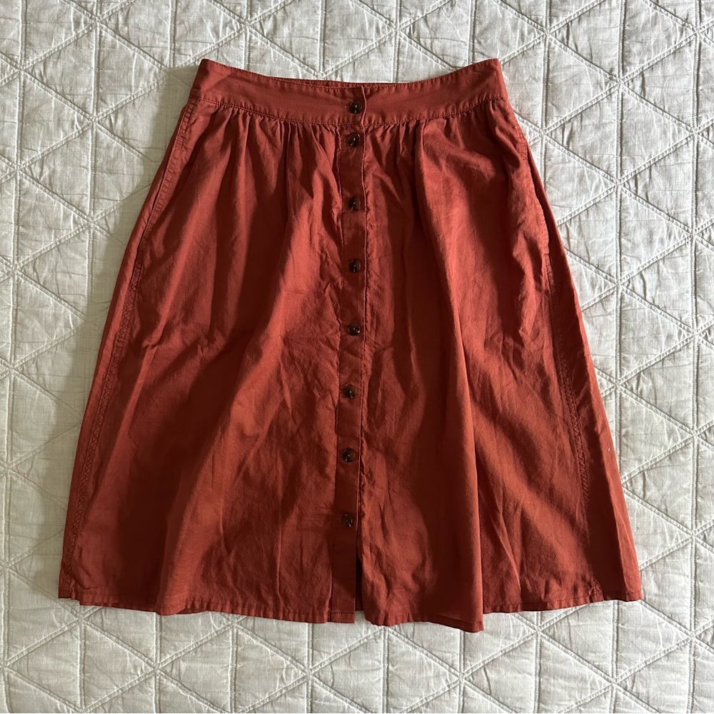 Madewell Midi Skirt with Buttons